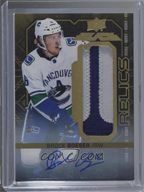 2017-18 SPx - UD Black Rookie Trademarks - Autographed Patch #RT-BB - Brock Boeser /40