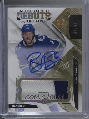2017-18 Ultimate Collection - Debut Threads Patch #DTA-BB - Brock Boeser /49