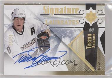 2017-18 Ultimate Collection - Signature Laureates #SL-TS - 2018-19 Upper Deck Ultimate Collection Update - Teemu Selanne /25