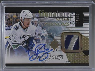 2017-18 Ultimate Collection - Signature Material Phenoms #SMP-BB - Brock Boeser /15 [Noted]