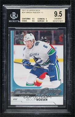 2017-18 Upper Deck - [Base] #247 - Young Guns - Brock Boeser [BGS 9.5 GEM MINT]