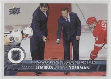 2017-18 Upper Deck - Ceremonial Puck Drop #CPD-11 - Mario Lemieux, Steve Yzerman