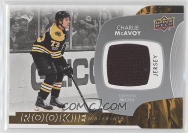 2017-18 Upper Deck - Rookie Materials #RM-CM - Charlie McAvoy