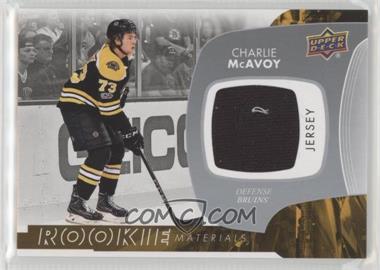 2017-18 Upper Deck - Rookie Materials #RM-CM - Charlie McAvoy