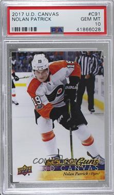 2017-18 Upper Deck - UD Canvas #C91 - Young Guns - Nolan Patrick [PSA 10 GEM MT]