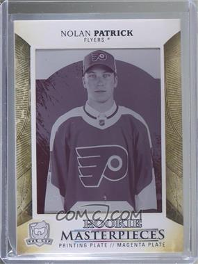 2017-18 Upper Deck Black Diamond - Rookie Gems - The Cup Rookie Masterpieces Printing Plate Magenta Framed #BLACK-RG-NP - Nolan Patrick /1