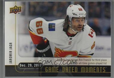 2017-18 Upper Deck Game Dated Moments - [Base] #30 - 1st Period - (Dec. 29, 2017) – Jagr Moves to 3rd Most All-Time in NHL Games Skated