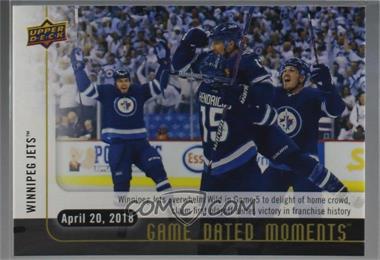 2017-18 Upper Deck Game Dated Moments - [Base] #79 - 3rd Period - (April 20, 2018) – The Jets Advance to the Second Round for the First Time in Franchise History