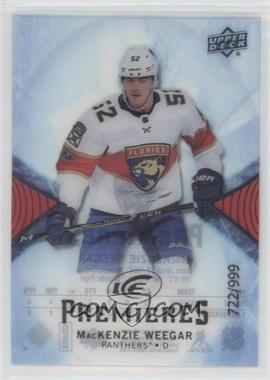 2017-18 Upper Deck Ice - [Base] #129 - Ice Premieres - Mackenzie Weegar /999