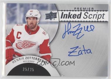 2017-18 Upper Deck Premier - Inked Script #IS-HZ - 2018-19 Upper Deck Premier Update - Henrik Zetterberg "Zata" /25