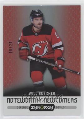 2017-18 Upper Deck Synergy - Noteworthy Newcomers - Red #NN-24 - Will Butcher /24