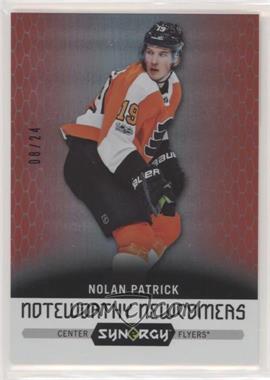 2017-18 Upper Deck Synergy - Noteworthy Newcomers - Red #NN-30 - Nolan Patrick /24