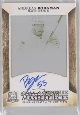 2017-18 Upper Deck The Cup - [Base] - Rookie Masterpieces Printing Plate Yellow Framed Autographs #CUP-100 - Andreas Borgman /1