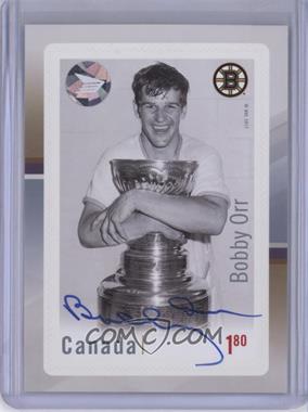 2017 Canada Post Hockey Night Heroes Stamps - On Card - Autographs #_BOOR - Bobby Orr