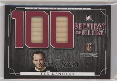2017 Leaf In the Game Stickwork - 100 Greatest of All Time Relics - Red #GAT-65 - Ted Kennedy /9