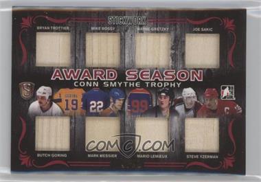 2017 Leaf In the Game Stickwork - Award Season - Red #AS-10 - Bryan Trottier, Butch Goring, Mike Bossy, Mark Messier, Wayne Gretzky, Mario Lemieux, Joe Sakic, Steve Yzerman /12