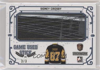 2017 Leaf In the Game Stickwork - Game Used Stick - Platinum #GS-23 - Sidney Crosby /3