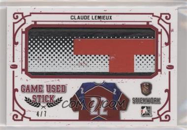 2017 Leaf In the Game Stickwork - Game Used Stick - Red #GS-05 - Claude Lemieux /7