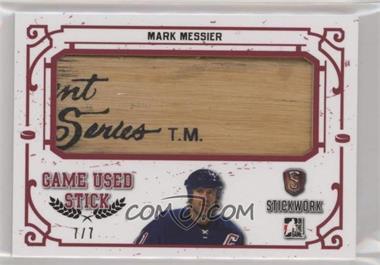 2017 Leaf In the Game Stickwork - Game Used Stick - Red #GS-16 - Mark Messier /7