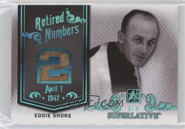 2017 Leaf In the Game Superlative - Retired Numbers - Blue Spectrum Foil #RN-07 - Eddie Shore /4