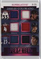 Patrick Roy, Joe Sakic, Rob Blake, Peter Forsberg, Milan Hejduk, Raymond Bourqu…