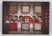 Jean Béliveau, Alex Delvecchio, Andy Bathgate, Tom Johnson, Jacques Plante, Dou…