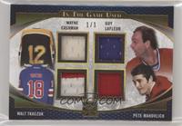 Wayne Cashman, Guy Lafleur, Walt Tkaczuk, Pete Mahovlich #/1