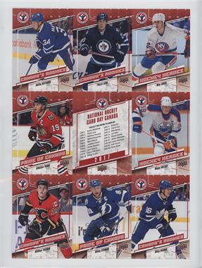 2017 Upper Deck National Hockey Card Day - Canadian Uncut Sheet #CAN 2 - Auston Matthews, Patrik Laine, Mike Bossy, Jonathan Toews, Wayne Gretzky, Matthew Tkachuk, Steven Stamkos, Mitch Marner