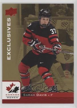 2017 Upper Deck Team Canada Juniors - [Base] - Exclusives Red #37 - Sarah Davis /199