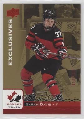 2017 Upper Deck Team Canada Juniors - [Base] - Exclusives Red #37 - Sarah Davis /199