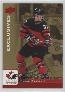 2017 Upper Deck Team Canada Juniors - [Base] - Exclusives Red #37 - Sarah Davis /199