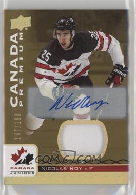 2017 Upper Deck Team Canada Juniors - [Base] - Premium Materials Auto #13 - Nicolas Roy /199