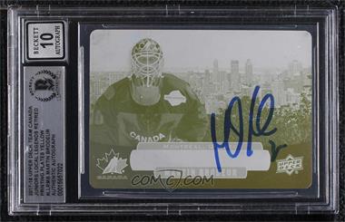 2017 Upper Deck Team Canada Juniors - Local Legends Retired - Printing Plate Yellow #LLR-MB - Martin Brodeur /1 [BGS Authentic]