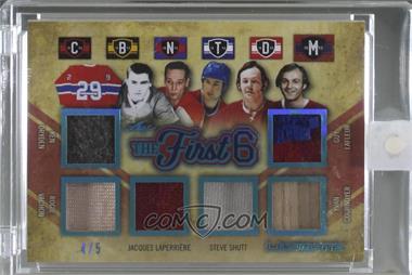 2018-19 Leaf Ultimate - The First 6 - Platinum #TFS-02 - Ken Dryden, Rogie Vachon, Jacques Laperriere, Steve Shutt, Yvan Cournoyer, Guy Lafleur /5 [Uncirculated]