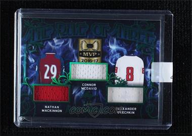 2018-19 Leaf Ultimate - The Rule of Three - Green #TRT-13 - Nathan MacKinnon, Connor McDavid, Alexander Ovechkin /5 [Uncirculated]