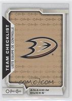 Team Checklist - Anaheim Ducks