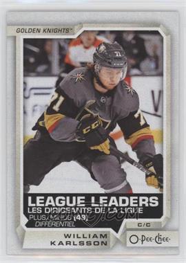 2018-19 O-Pee-Chee - [Base] #593 - League Leaders - William Karlsson