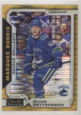 2018-19 O-Pee-Chee Platinum - [Base] - Seismic Gold #151 - Marquee Rookies - Elias Pettersson /50