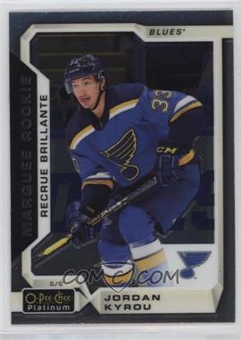 2018-19 O-Pee-Chee Platinum - [Base] #163 - Marquee Rookies - Jordan Kyrou