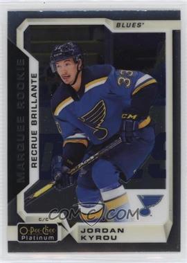 2018-19 O-Pee-Chee Platinum - [Base] #163 - Marquee Rookies - Jordan Kyrou