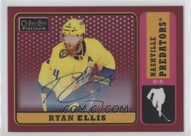 2018-19 O-Pee-Chee Platinum - Retro - Red Rainbow Autographs #R-33 - 2019-20 O-Pee-Chee Platinum Update - Ryan Ellis