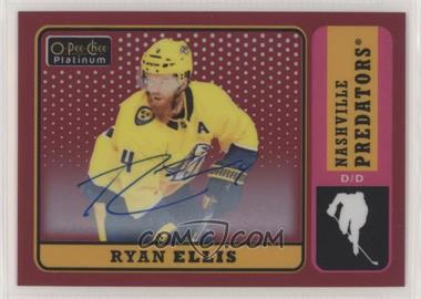 2018-19 O-Pee-Chee Platinum - Retro - Red Rainbow Autographs #R-33 - 2019-20 O-Pee-Chee Platinum Update - Ryan Ellis