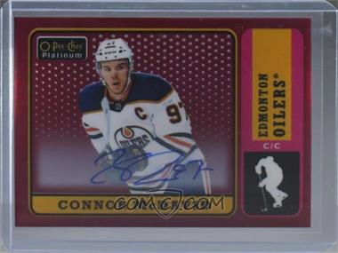 2018-19 O-Pee-Chee Platinum - Retro - Red Rainbow Autographs #R-60 - Connor McDavid