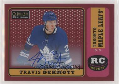 2018-19 O-Pee-Chee Platinum - Retro - Red Rainbow Autographs #R-76 - Travis Dermott