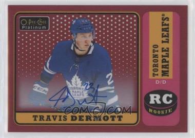 2018-19 O-Pee-Chee Platinum - Retro - Red Rainbow Autographs #R-76 - Travis Dermott