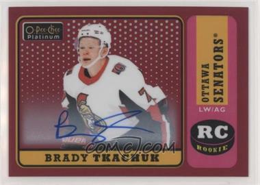 2018-19 O-Pee-Chee Platinum - Retro - Red Rainbow Autographs #R-90 - Brady Tkachuk