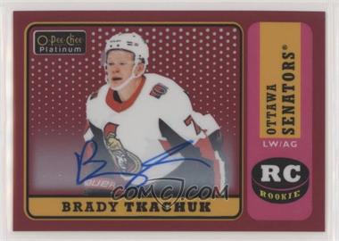 2018-19 O-Pee-Chee Platinum - Retro - Red Rainbow Autographs #R-90 - Brady Tkachuk