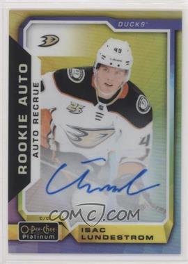 2018-19 O-Pee-Chee Platinum - Rookie Autos - Rainbow Color Wheel #R-IL - 2019-20 O-Pee-Chee Platinum Update - Isac Lundestrom