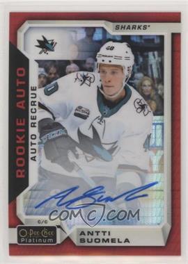 2018-19 O-Pee-Chee Platinum - Rookie Autos - Red Prism #R-AN - Antti Suomela /50