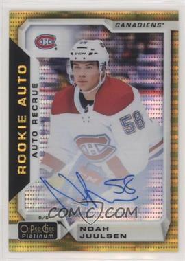 2018-19 O-Pee-Chee Platinum - Rookie Autos - Seismic Gold #R-NJ - Noah Juulsen /25